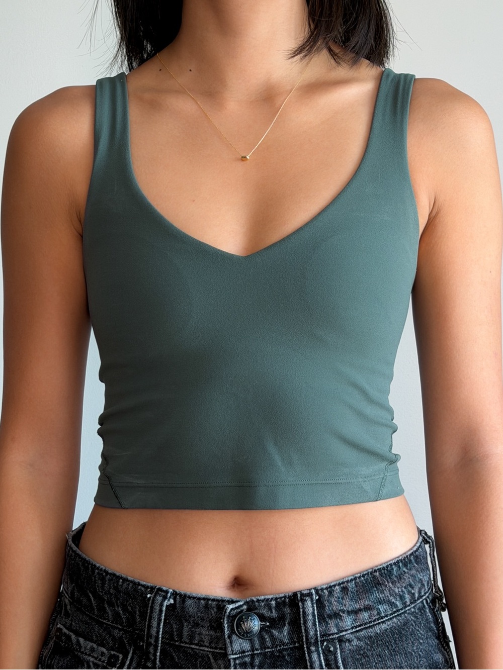 forest green lululemon Align tank top